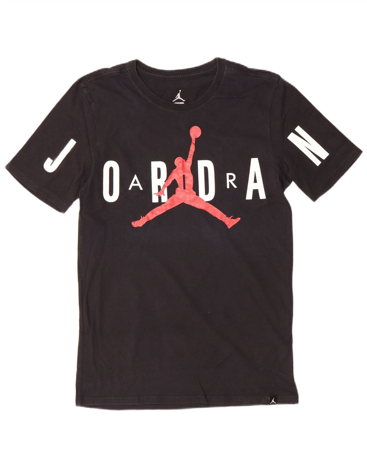Jordan Ανδρικό γραφικό T-Shirt Top Μικρό μαύρο βαμβακερό