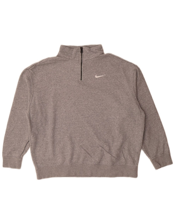 Ανδρικό φούτερ Nike με φερμουάρ με λαιμόκοψη Jumper XS Γκρι βαμβακερό