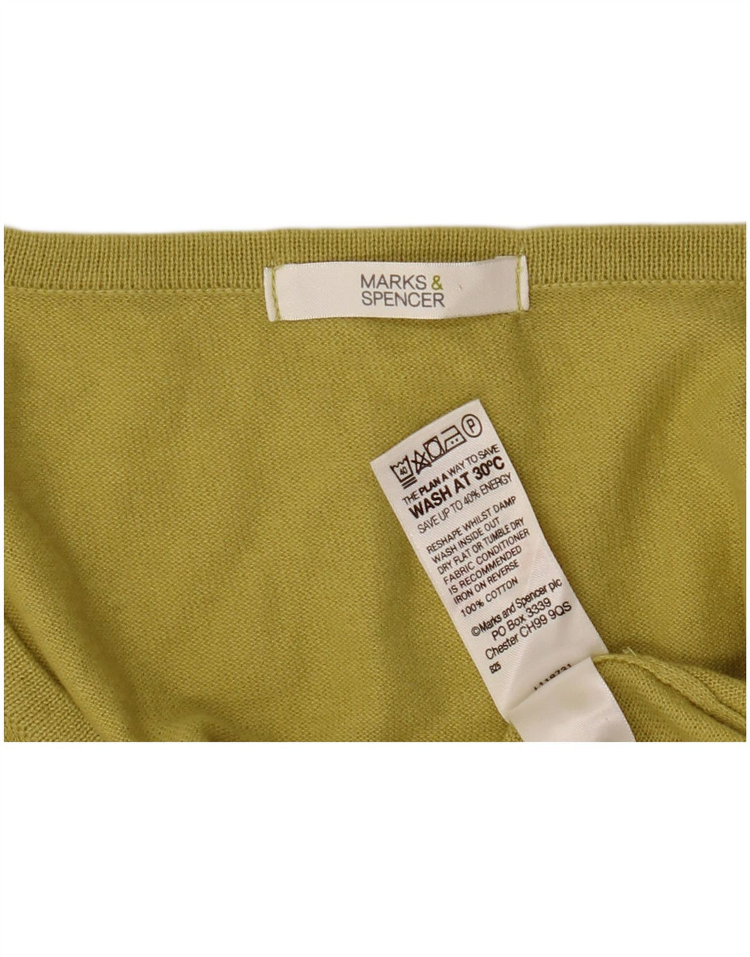 Marks & Spencer Γυναικείο πουλόβερ με κοντό μανίκι ζακέτα UK 14 μεσαίο κίτρινο