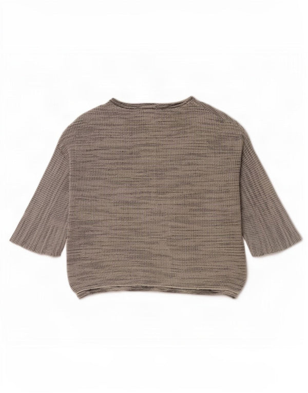 Massimo Dutti Γυναικεία υπερμεγέθη τοπ 3/4 μανίκια UK 10 Small Grey Flecked