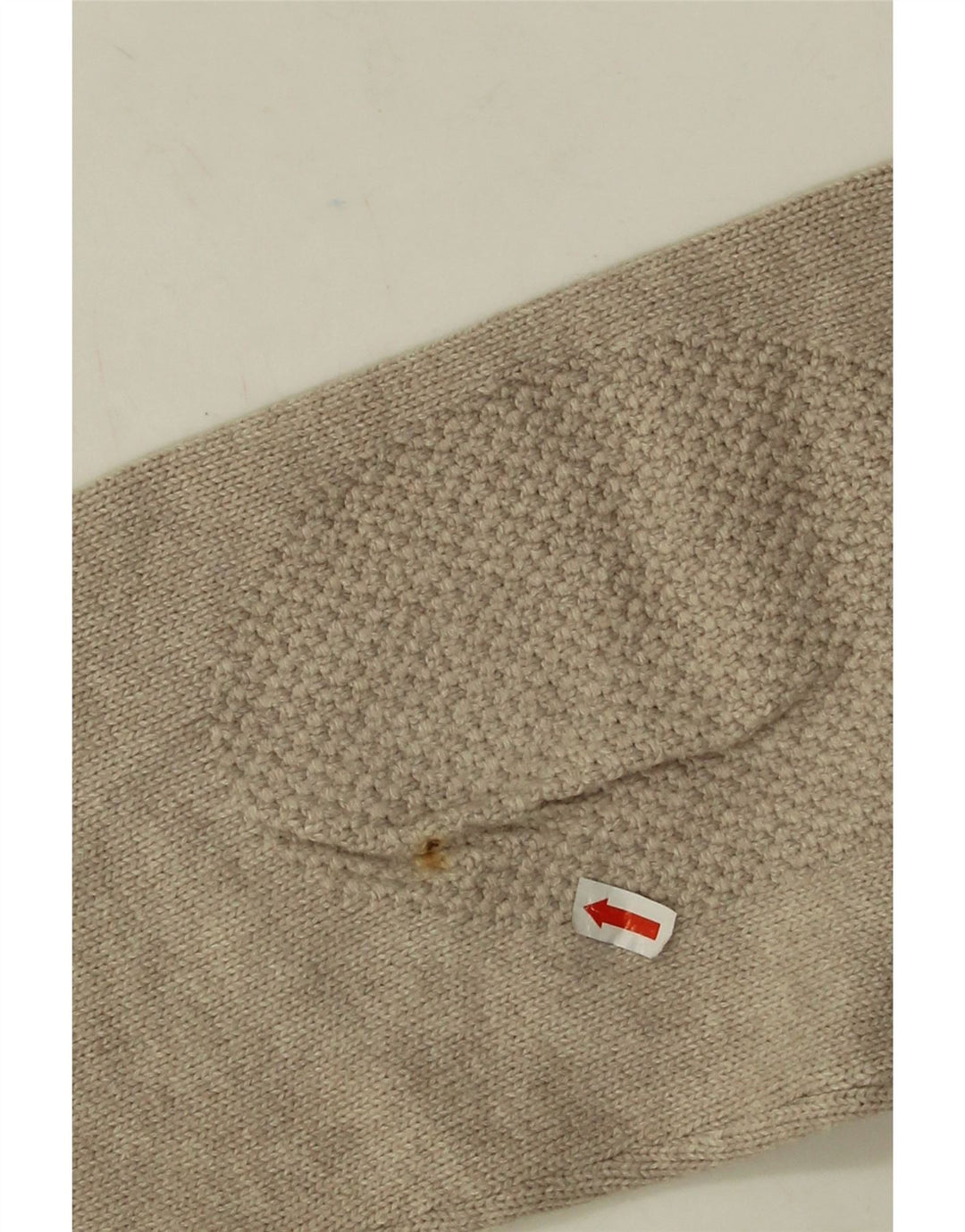 Ανδρικό πουλόβερ Massimo Dutti με σάλι λαιμό, μεγάλο μπεζ βαμβακερό