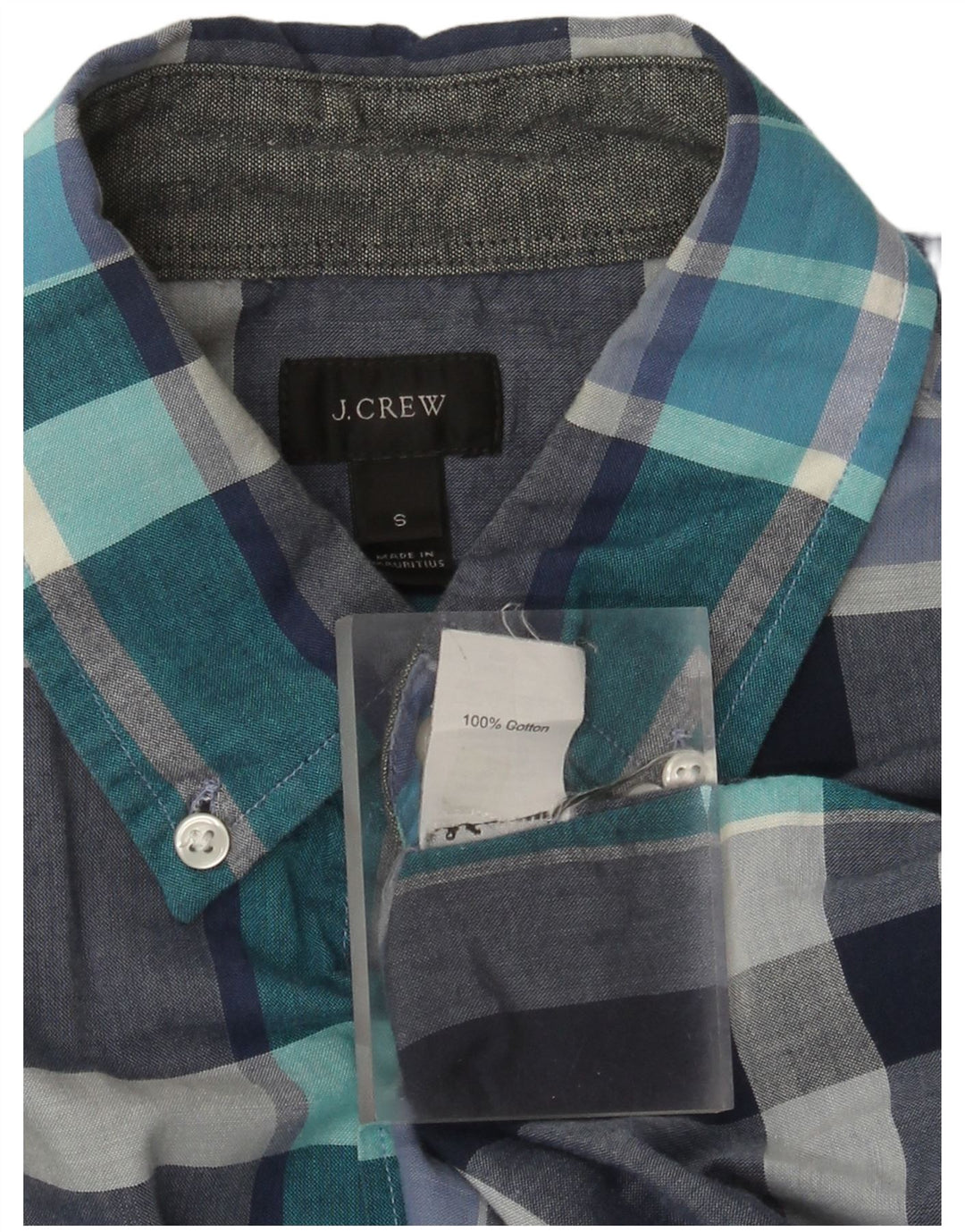 Ανδρικό πουκάμισο J. Crew Small Blue Check Cotton
