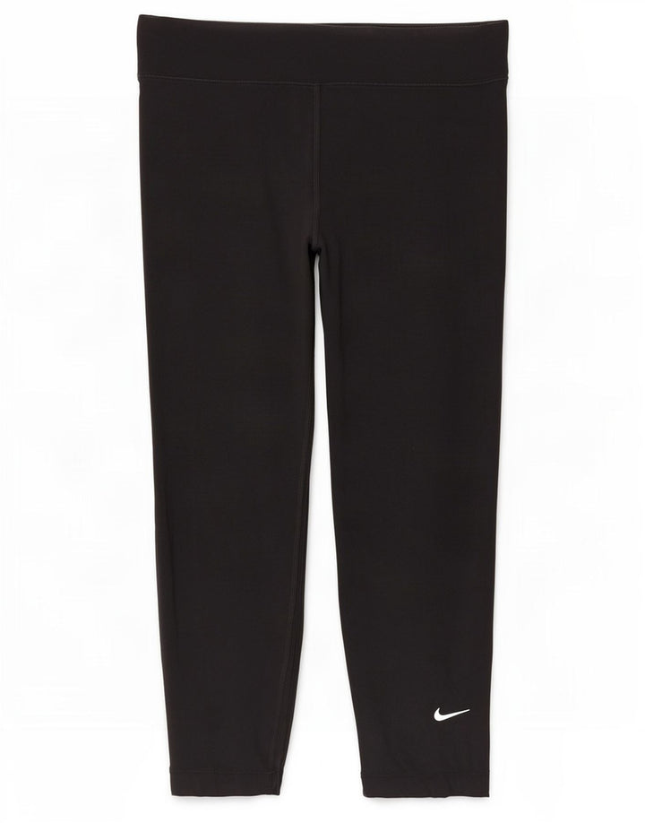 Γυναικεία κολάν Nike Crop UK 12 μεσαίο μαύρο βαμβακερό