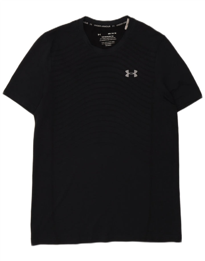 Ανδρικό μπλουζάκι Under Armour Heat Gear Top Medium Grey ριγέ πολυεστέρας