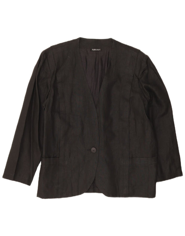 Vintage γυναικείο σακάκι 1 κουμπιού Blazer UK 14 μεγάλο μαύρο