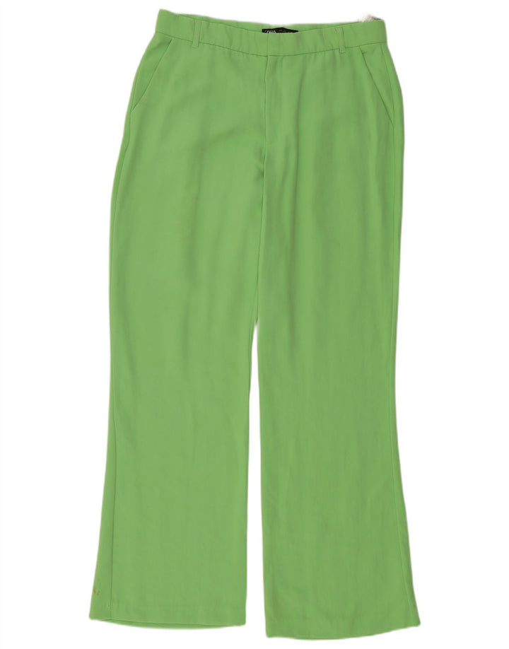 Zara Γυναικείο ίσιο παντελόνι Chino Large W34 L33 Green Polyester