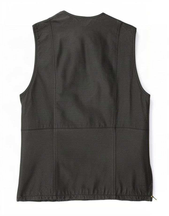 Canda Womens By C&A Leather Gilet UK 20 2XL Μαύρο