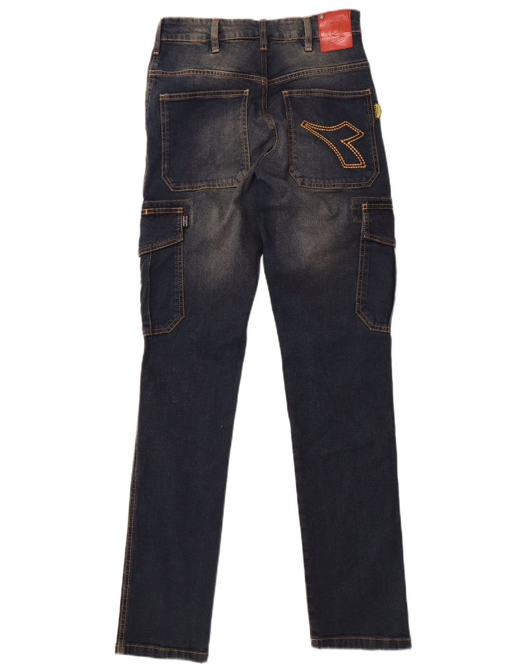 Diadora Womens Cargo Slim Jeans W28 L32 Navy Blue Cotton