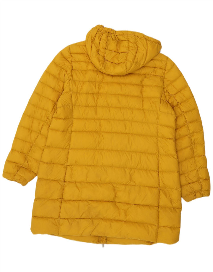 MARKS & SPENCER Γυναικείο παλτό με κουκούλα με επένδυση UK 18 XL κίτρινο πολυαμίδιο
