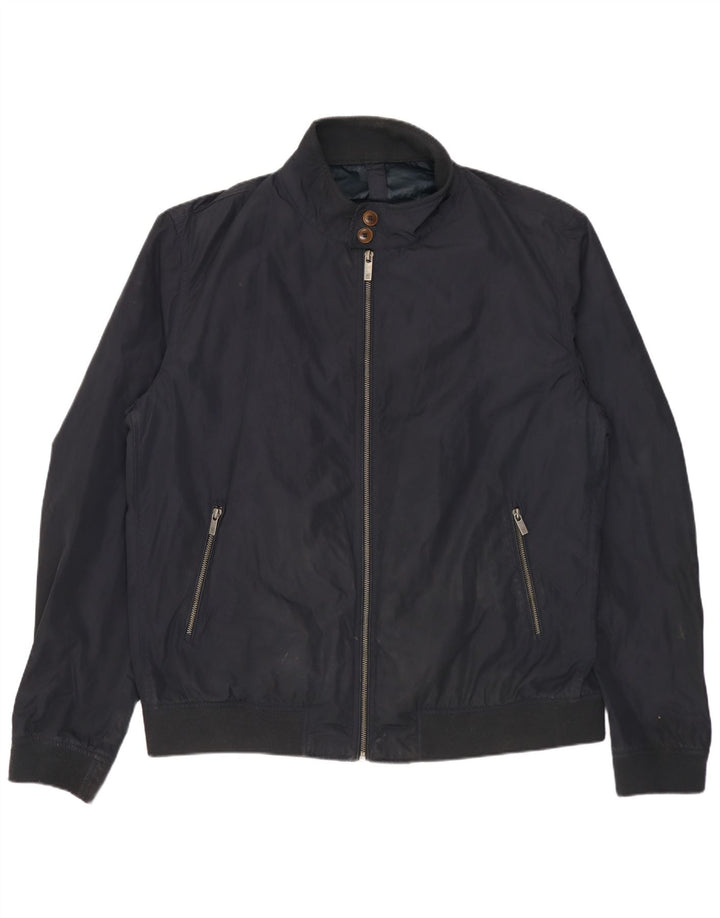 Ανδρικό μπουφάν Massimo Dutti Bomber UK 44 2XL Navy Blue Polyester