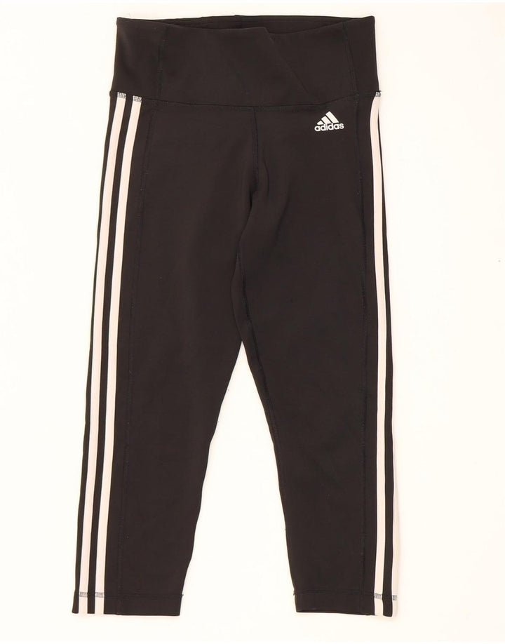 Adidas Γυναικεία κολάν Capri Climalite UK 8/10 Μικρό μαύρο πολυεστέρα