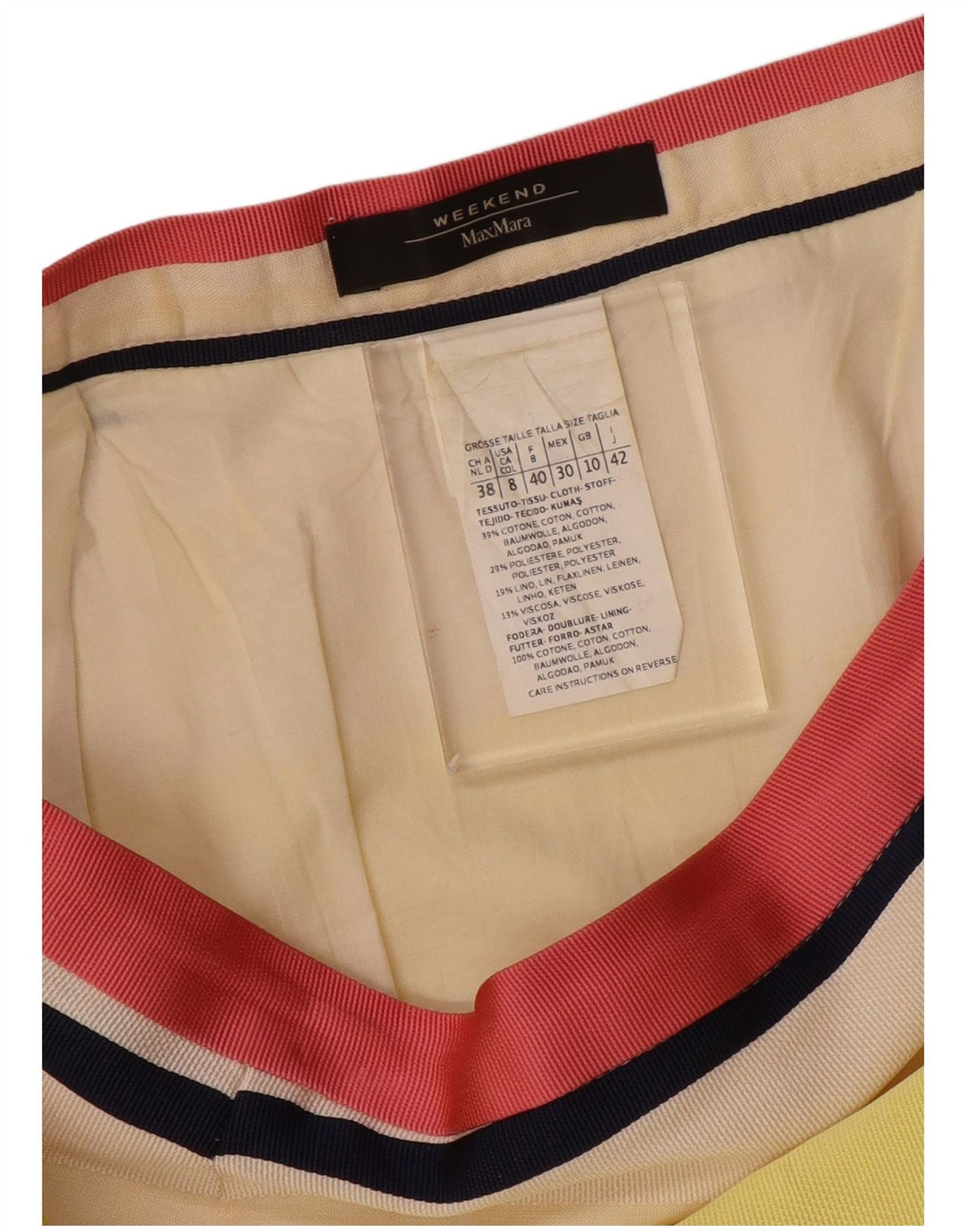 MAX MARA Γυναικεία Σαββατοκύριακο Pencil Φούστα UK 10 Small W28 Πολύχρωμη