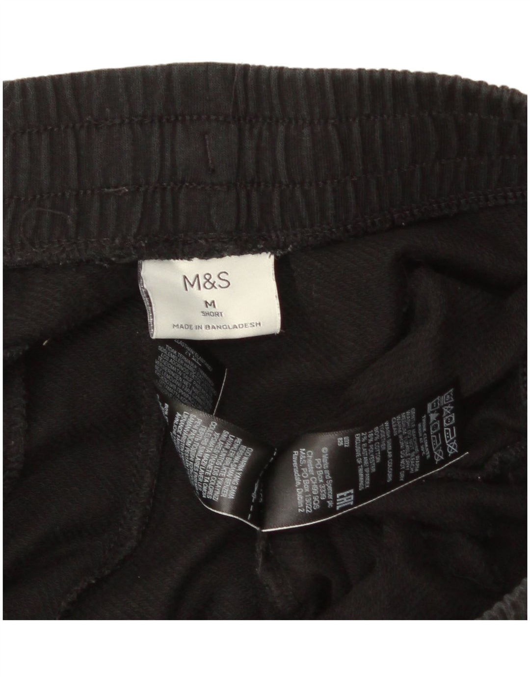 Ανδρική αθλητική φόρμα Marks & Spencer Παντελόνι μεσαίο μαύρο βαμβακερό