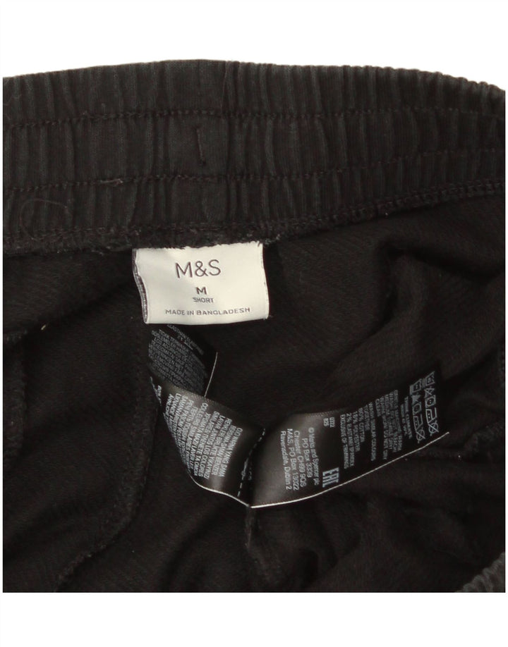 Ανδρική αθλητική φόρμα Marks & Spencer Παντελόνι μεσαίο μαύρο βαμβακερό