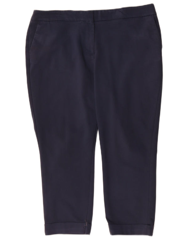 Γυναικείο ψηλόμεσο παντελόνι MONSOON Capri UK 16 Large W36 L23 Navy Blue