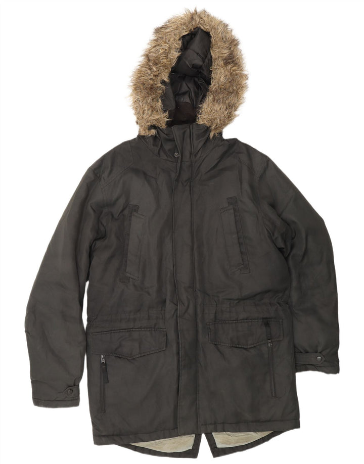 JACK & JONES Ανδρικό μπουφάν Parka με κουκούλα UK 40 Large Black