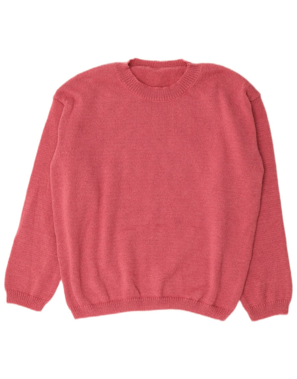 Vintage γυναικείο πουλόβερ με λαιμόκοψη UK 14 Large Pink