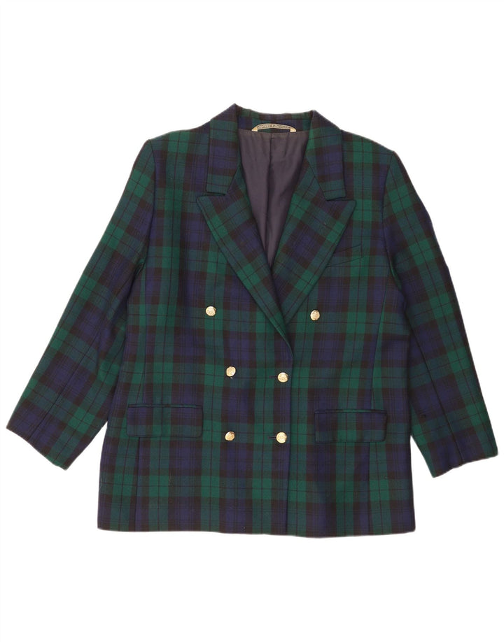 Marks & Spencer Ανδρικό σακάκι με διπλό στήθος UK 44 2XL Green Check