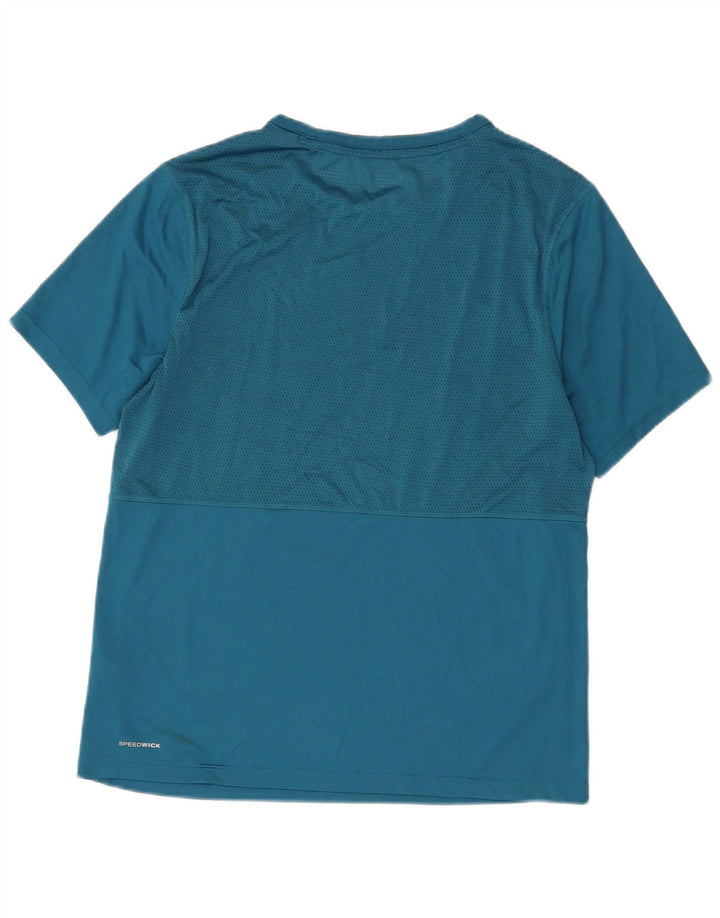Ανδρικό T-Shirt Reebok Top Large Blue Colourblock Πολυεστέρας