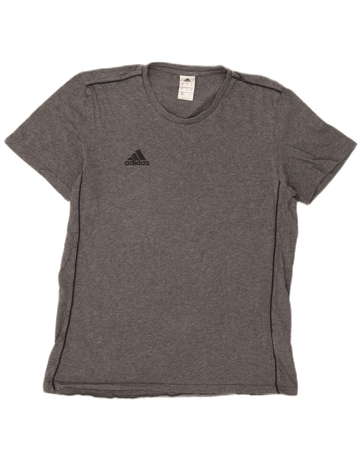 Ανδρικό T-Shirt Adidas Τοπ μεσαίο γκρι βαμβακερό