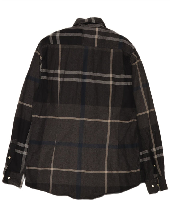 Ανδρικό φανελένιο πουκάμισο Barbour Tailored Fit, Βαμβακερό μεσαίο γκρι