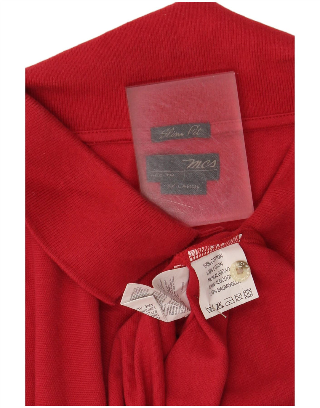 Marlboro Classics Ανδρικό πουκάμισο Polo Slim Fit 2XL Κόκκινο βαμβακερό