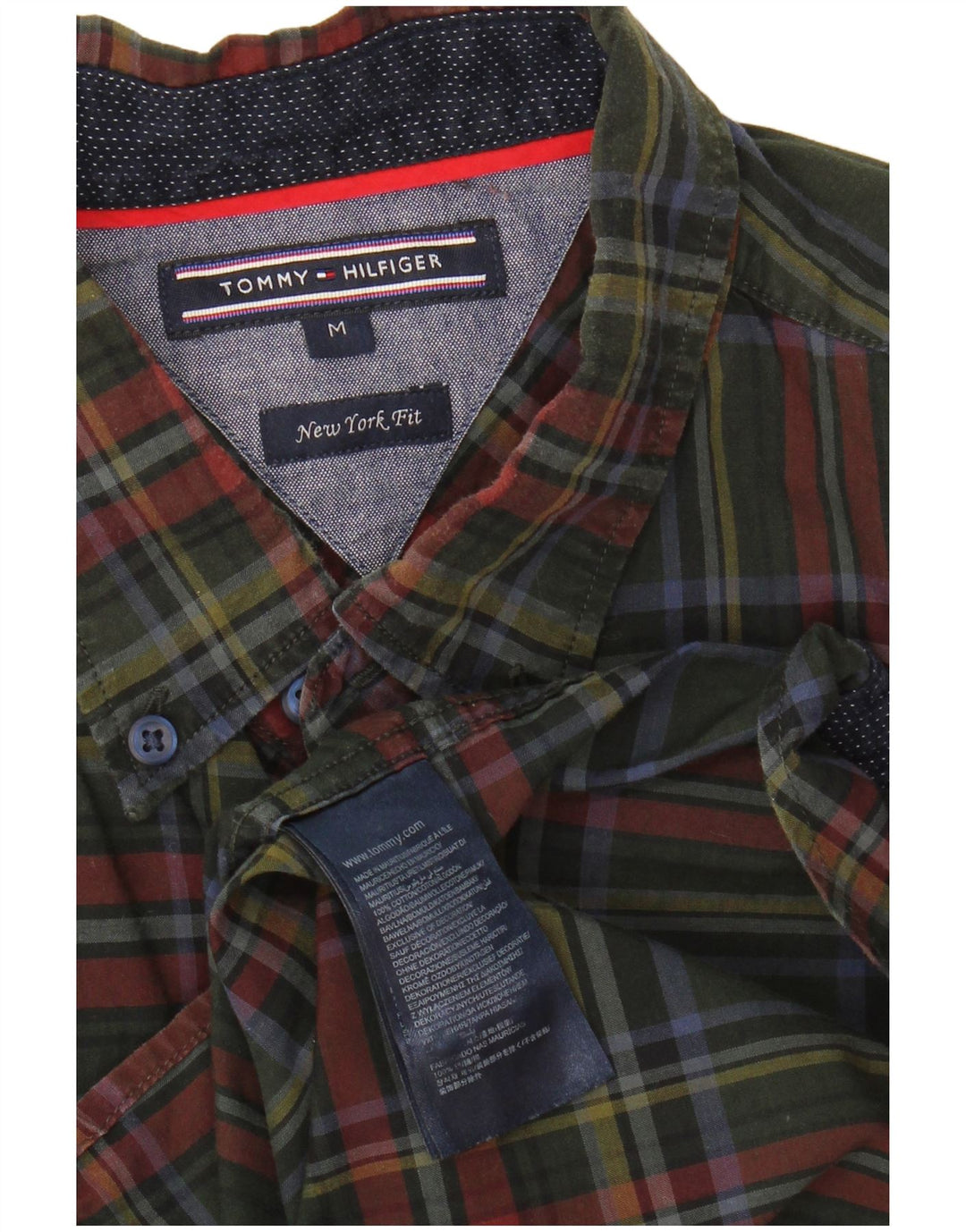 Ανδρικό πουκάμισο Tommy Hilfiger New York Fit Medium Khaki Check Cotton