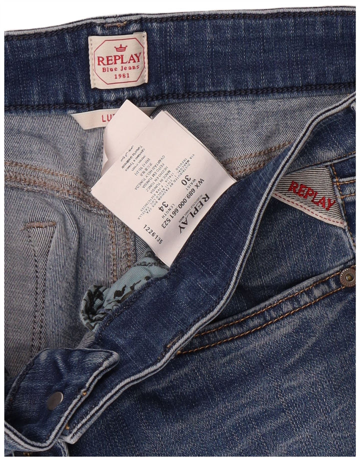 REPLAY Γυναικείο Luz Skinny Jeans W30 L34 Μπλε βαμβακερό