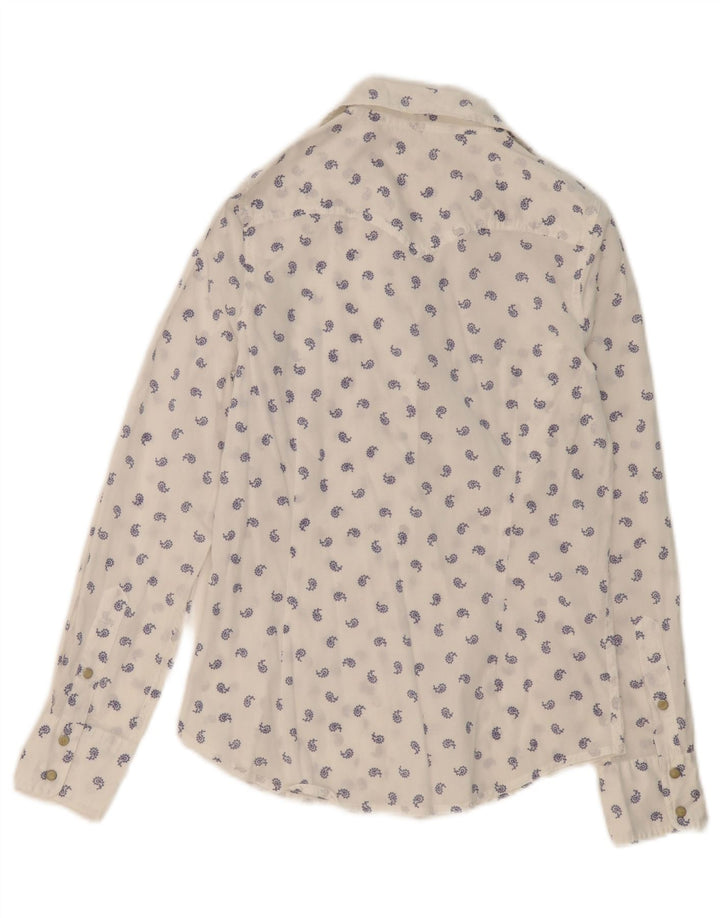 LEVI'S Womens Shirt UK 10 Small White Paisley Vintage Levi's and Second-Hand Levi's from Messina Hembry 