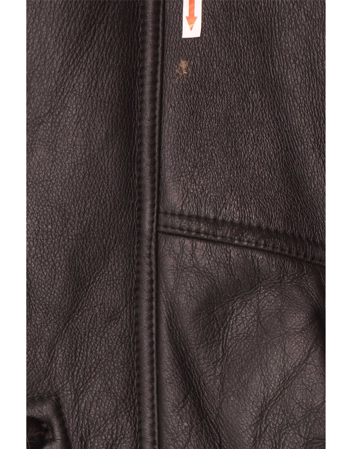 Vintage Ανδρικό Shearling Jacket IT 50 Large Μαύρο