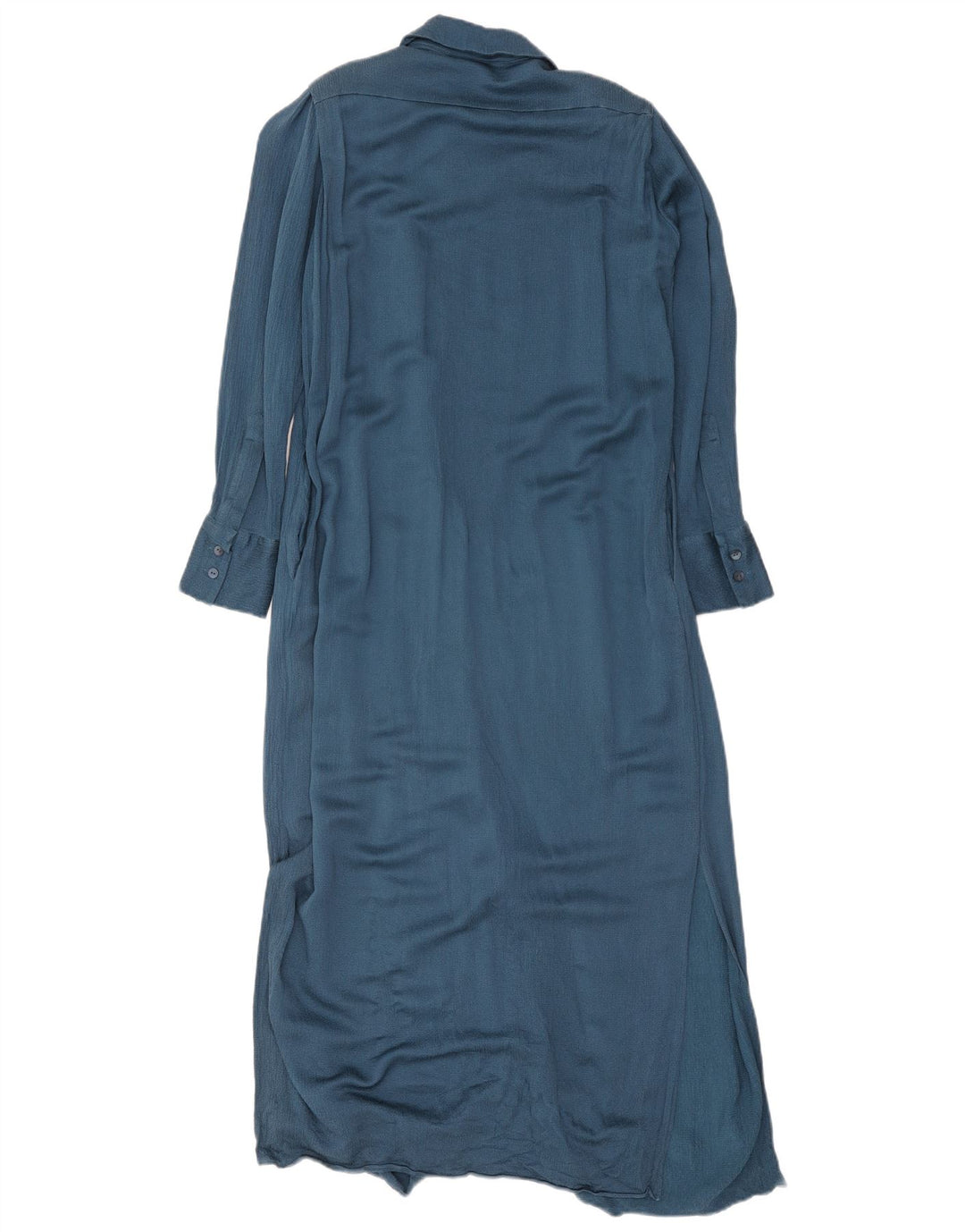 Massimo Dutti Γυναικείο μάξι πουκάμισο φόρεμα EU 38 Medium Navy Blue Viscose
