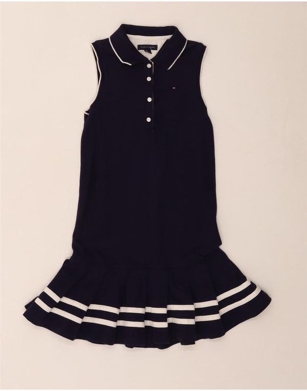 Tommy Hilfiger Girls Polo Dress 9-10 Years Navy Blue ριγέ βαμβακερό