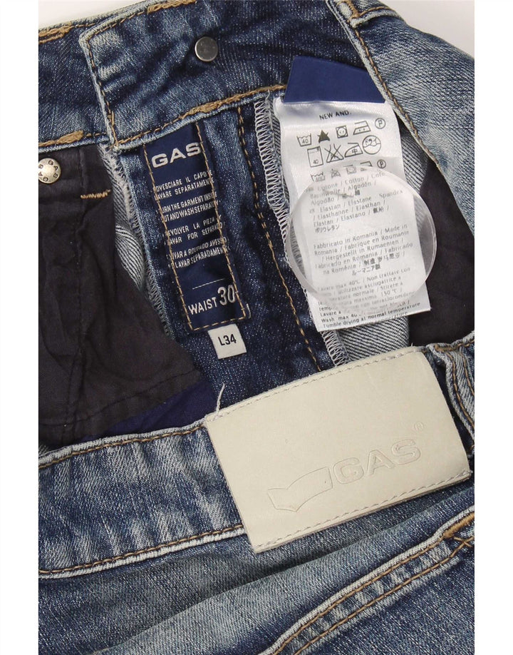 Gas Γυναικείο Slim Jeans W30 L31 Μπλε Βαμβακερό