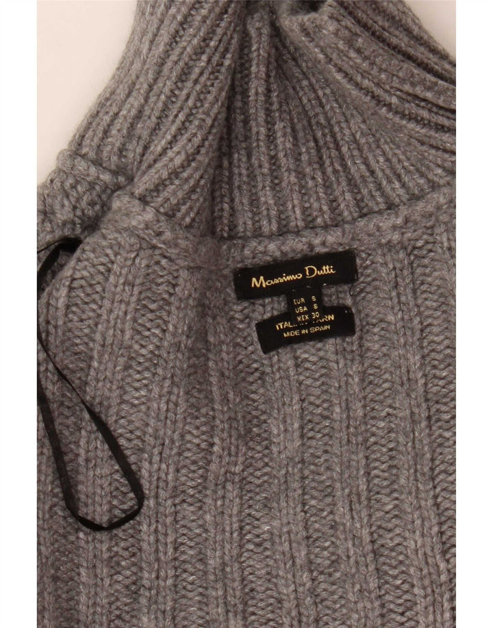 Massimo Dutti Γυναικείο πουλόβερ με λαιμόκοψη χελώνας UK 10 Small Grey