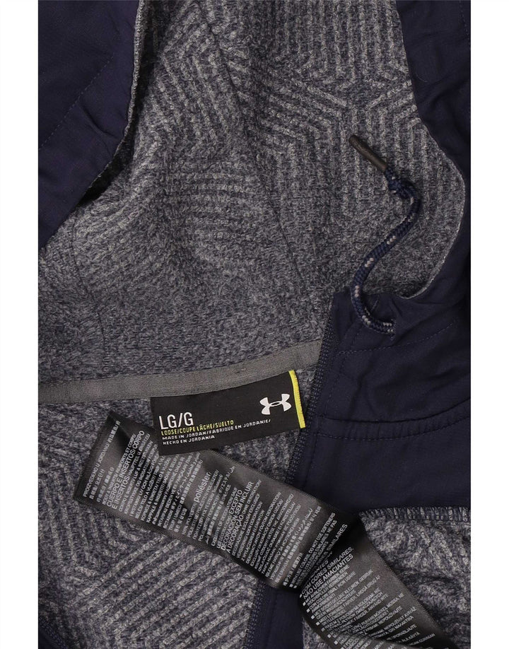 Under Armour Ανδρικό πουλόβερ με κουκούλα με φερμουάρ Μεγάλο γκρι χρώμα πολυεστέρα