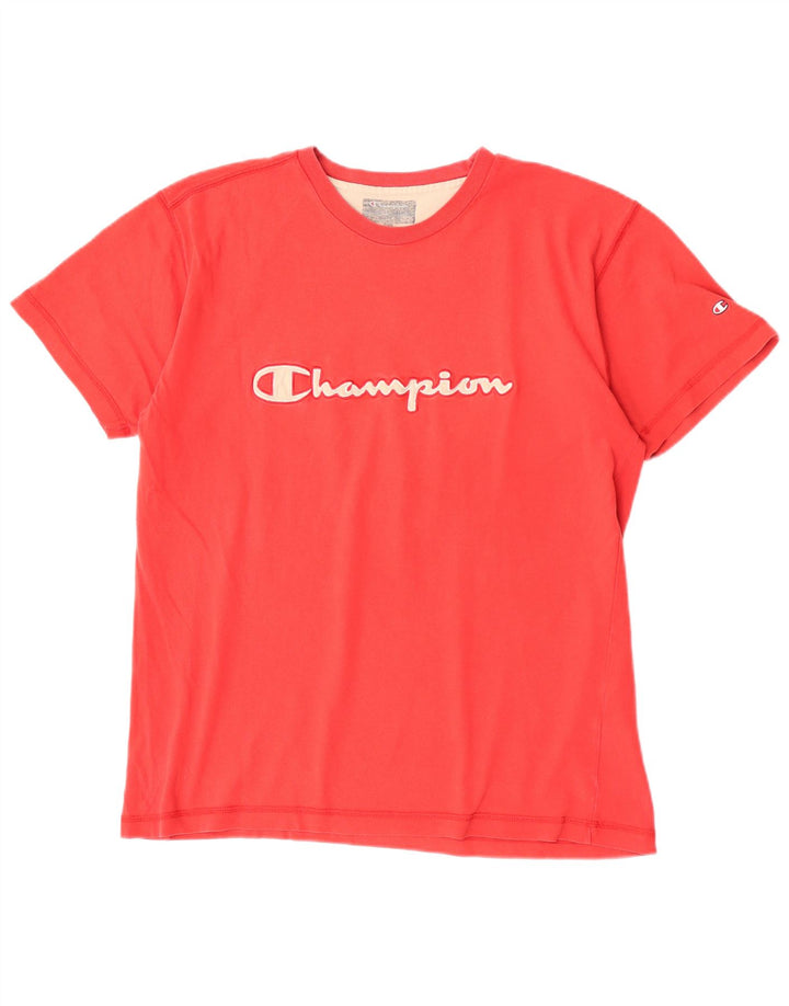 Ανδρικό γραφικό T-Shirt Champion Top μεγάλο κόκκινο βαμβακερό