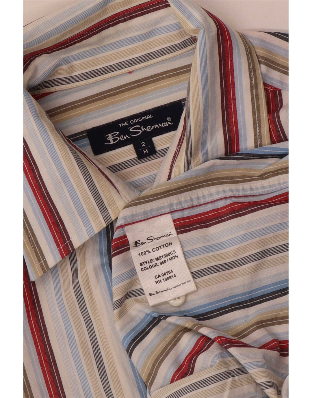 Ανδρικό κοντομάνικο πουκάμισο Ben Sherman Βαμβακερό μεσαίο πολύχρωμο ριγέ