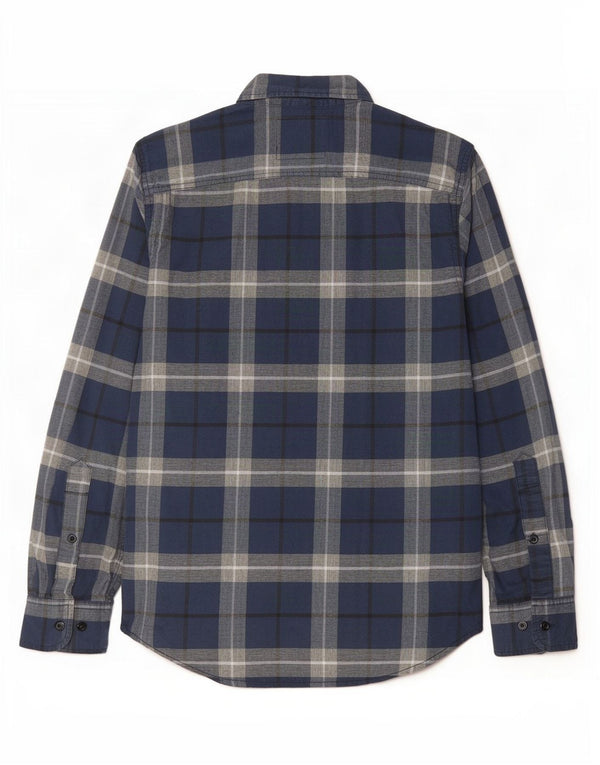 Ανδρικό Stretch Πουκάμισο Hollister Μικρό Navy Blue καρό βαμβακερό