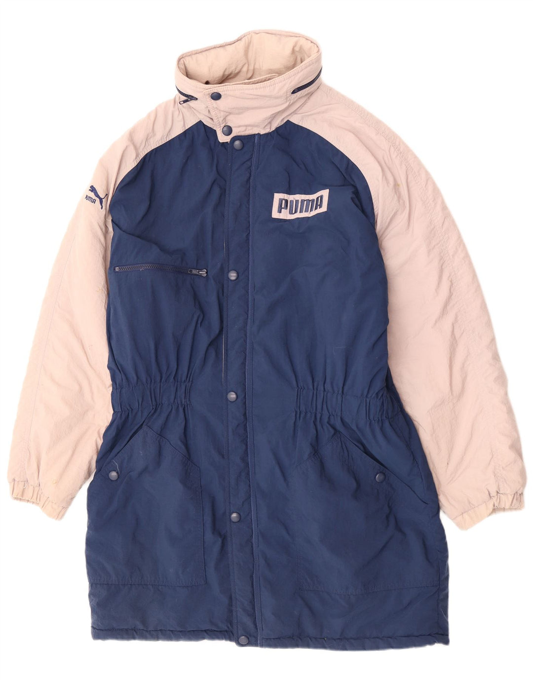 Puma Ανδρικό γραφικό παλτό IT 52 XL Navy Blue Colorblock Πολυαμίδιο