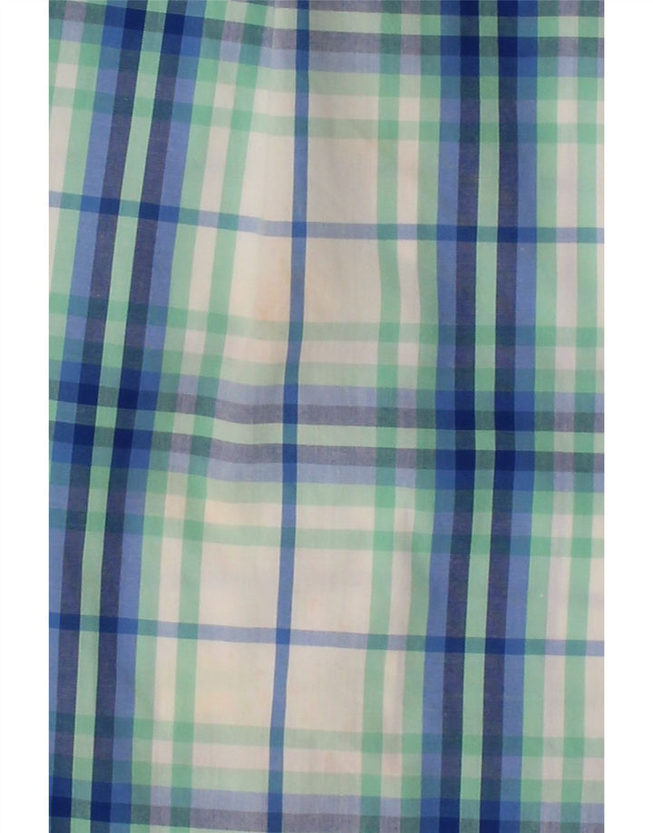 IZOD Mens Shirt 2XL Blue Check Cotton Vintage Izod and Second-Hand Izod from Messina Hembry 