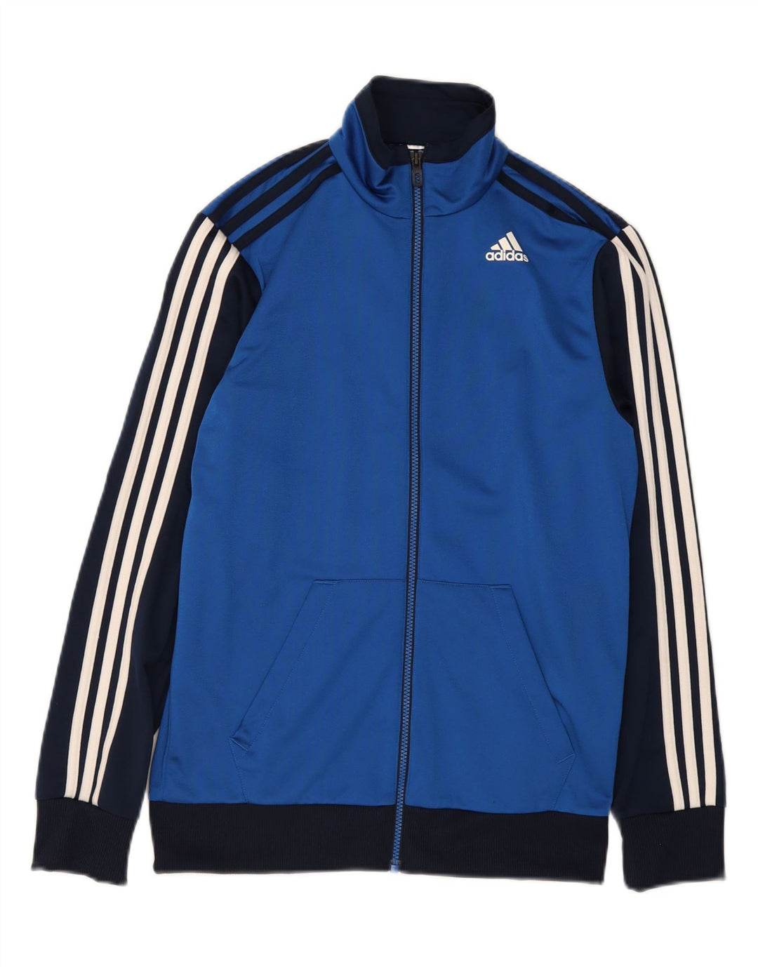 ADIDAS Mens Tracksuit Top Jacket Medium Blue Colourblock Polyester Vintage Adidas and Second-Hand Adidas from Messina Hembry 