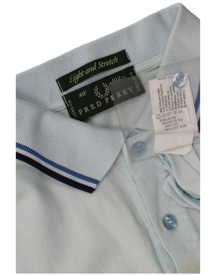FRED PERRY Ανδρικό πουκάμισο Polo Light και Stretch Μικρό Μπλε Βαμβακερό
