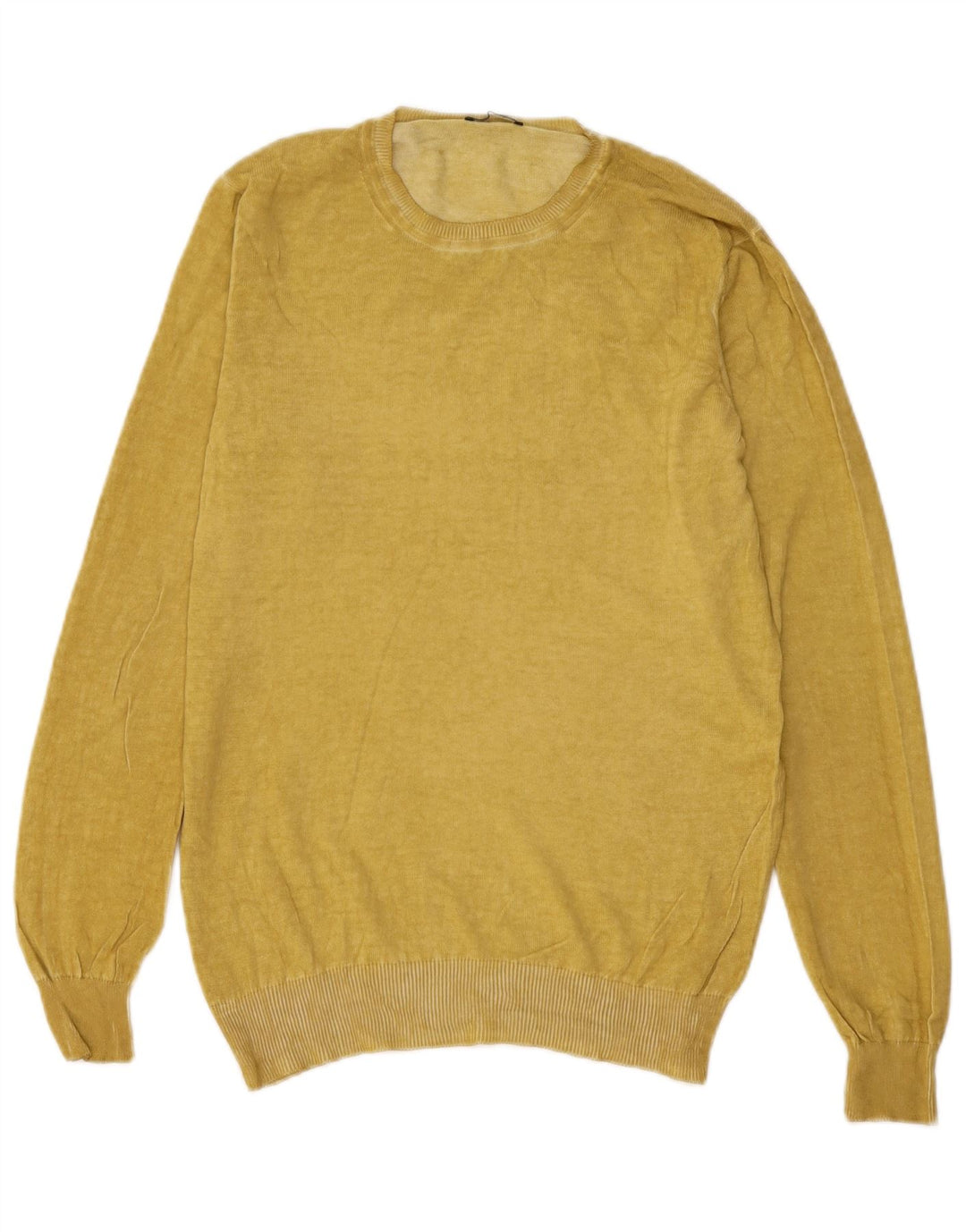 Γυναικείο πουλόβερ Sisley Crew Neck Jumper UK 14 Medium Yellow