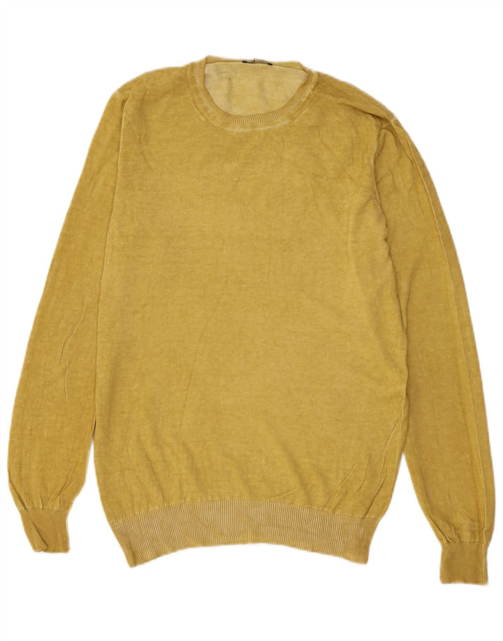 Γυναικείο πουλόβερ Sisley Crew Neck Jumper UK 14 Medium Yellow