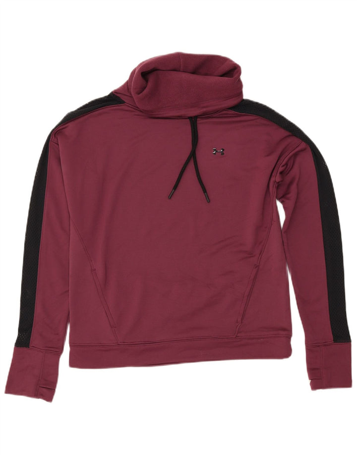 UNDER Armour Γυναικείο φούτερ μεγάλου μεγέθους Jumper UK 10 Small Burgundy