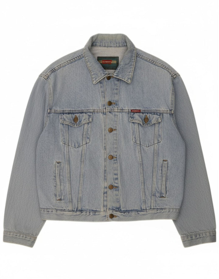 CARRERA Mens Denim Jacket UK 40 Large Blue Cotton