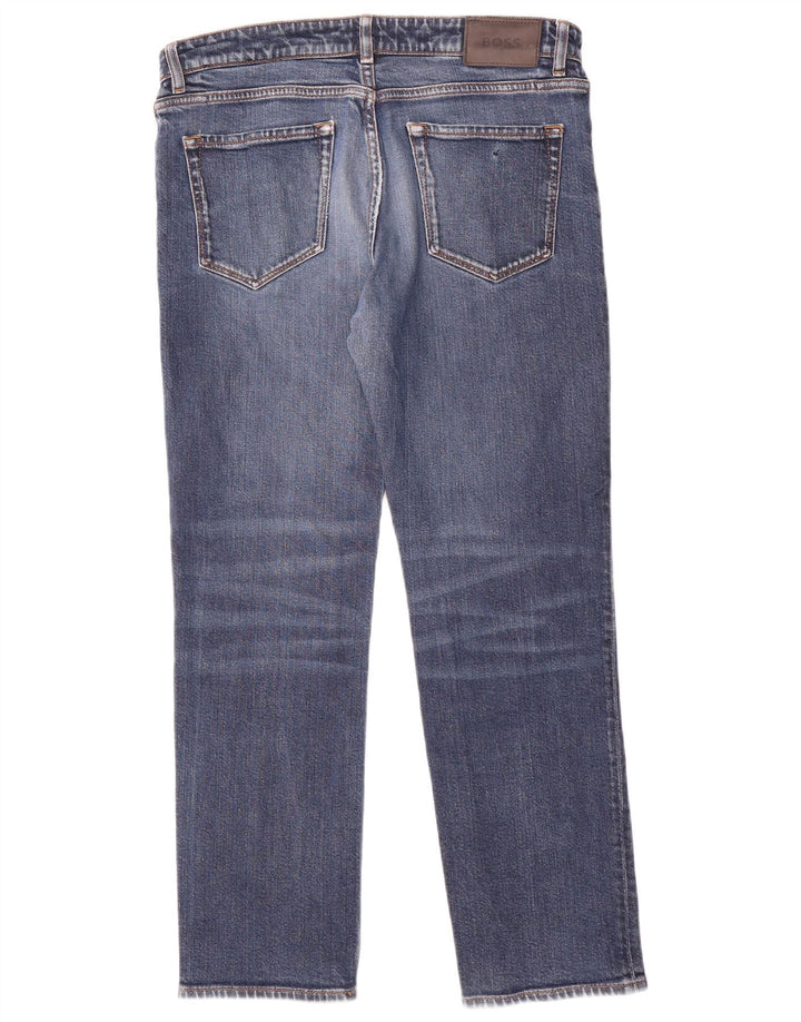 Ανδρικό τζιν Hugo Boss Regular Straight W33 L28 Μπλε βαμβακερό