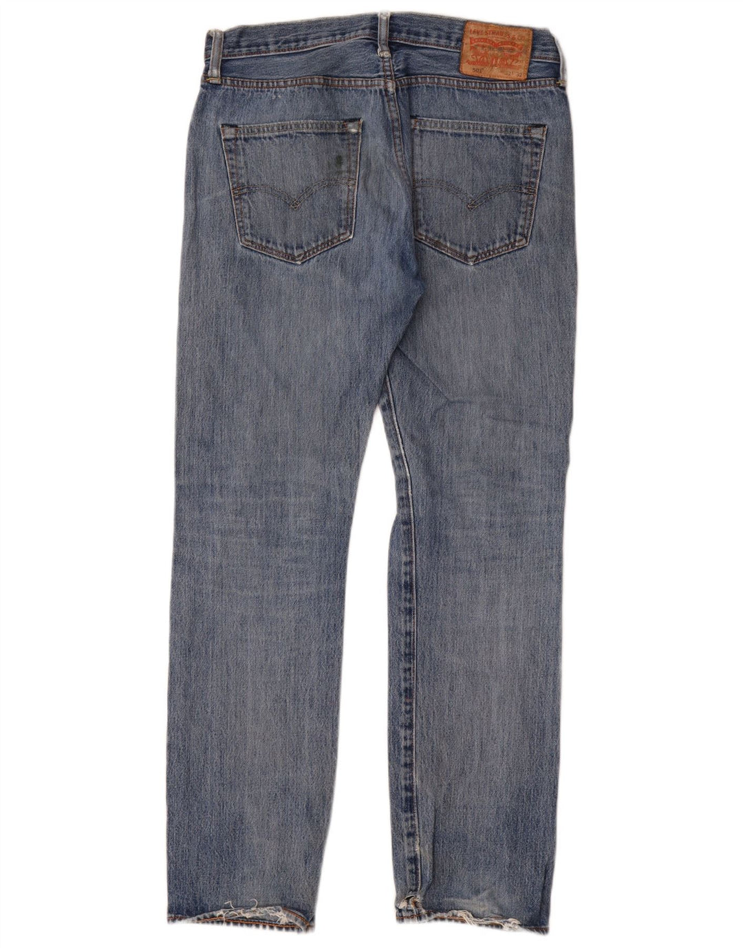 Levi's Mens 501 Distressed Straight Jeans W32 L32 Μπλε βαμβακερό