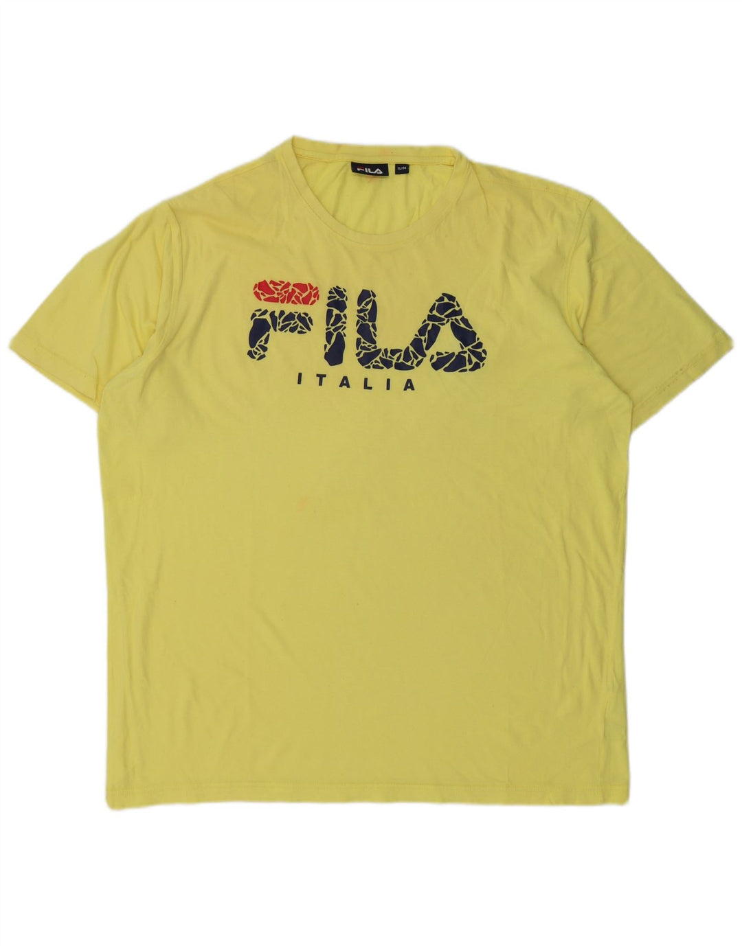 Ανδρικό γραφικό T-Shirt FILA Top XL Κίτρινο βαμβακερό