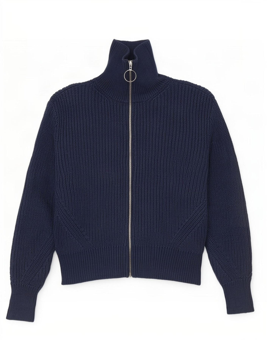Marks & Spencer Γυναικείο πουλόβερ Crop Cardigan UK 12 Medium Navy Blue